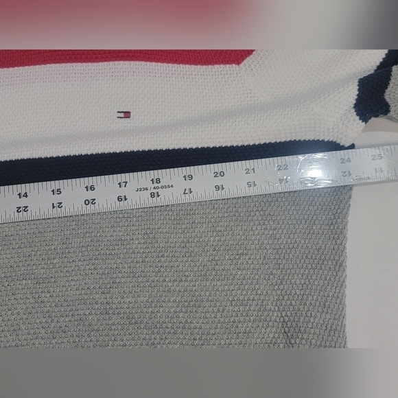 TOMMY HILFIGER Men's XXL Soft Cotton Pullover Colorblock Long Sleeve Sweater - Picture 6 of 9